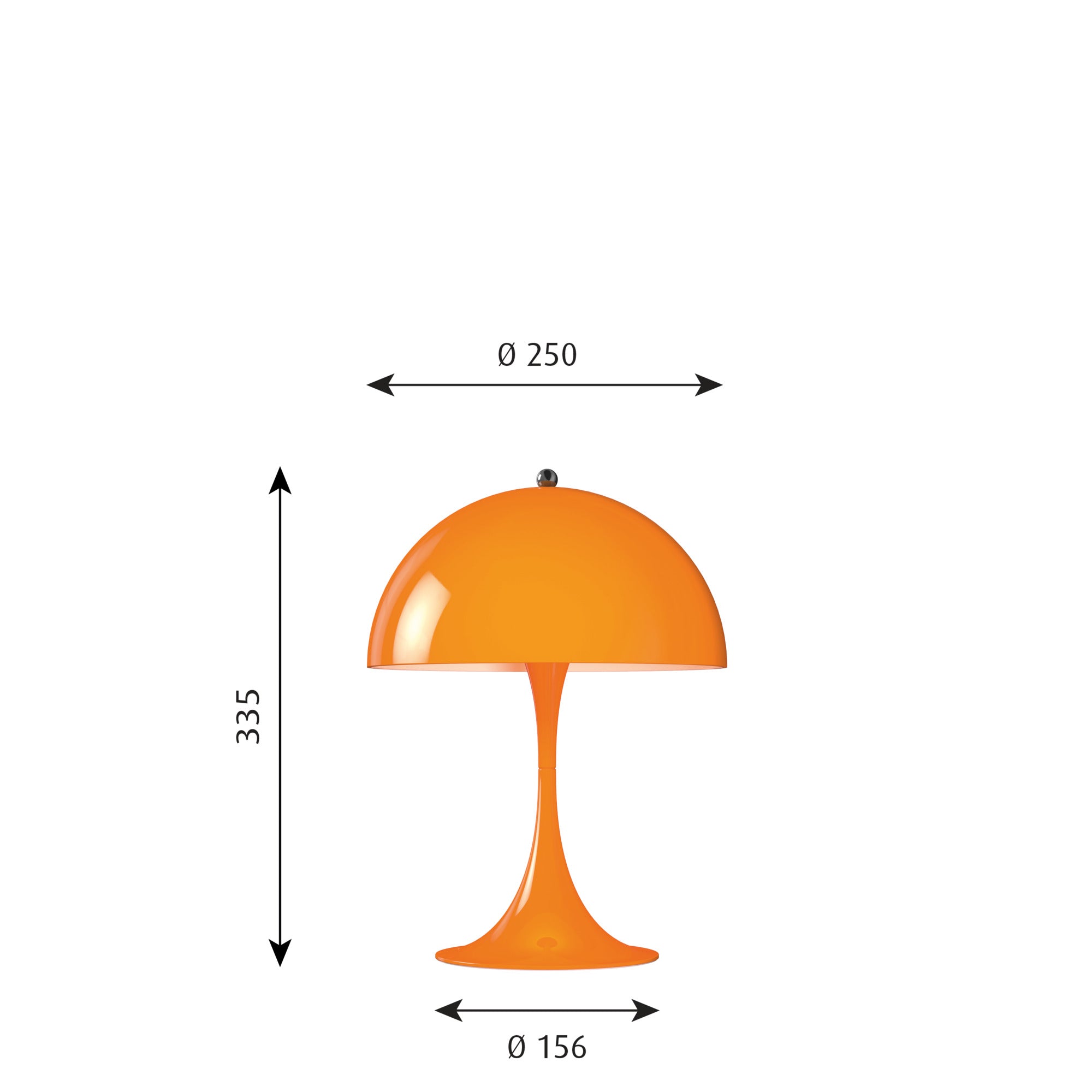 Louis Poulsen Panthella 250 Bordlampe - Orange