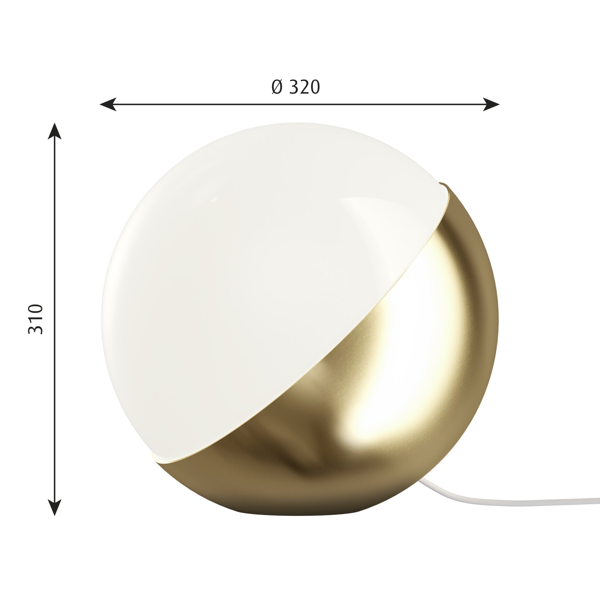 Louis Poulsen VL Studio Bord/Gulv - Messing Ø 320