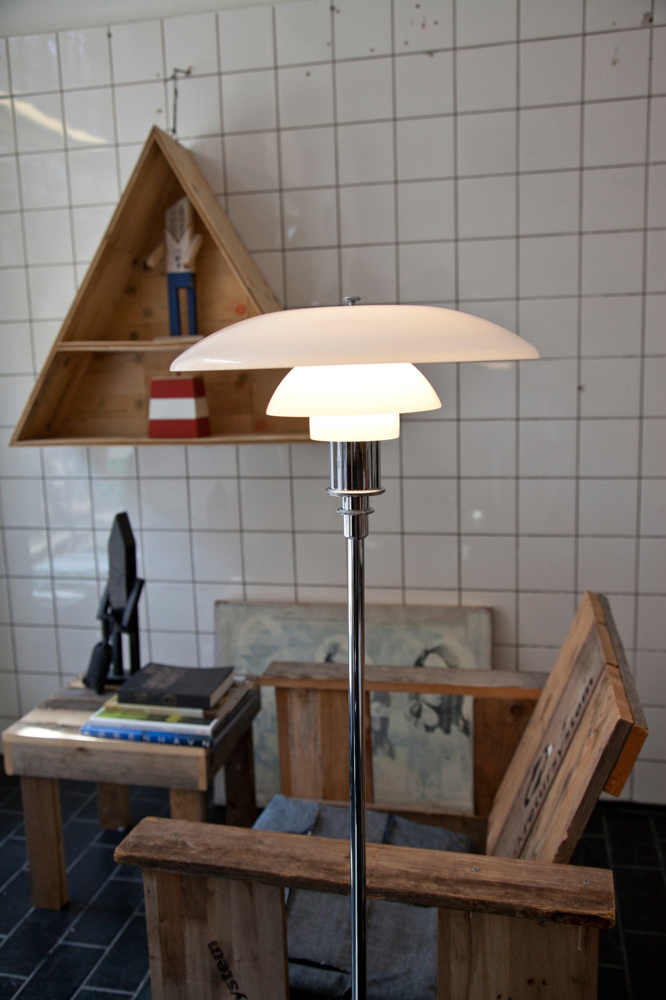 Louis Poulsen - Lampa podłogowa PH 3½-2½ - Chrom połysk