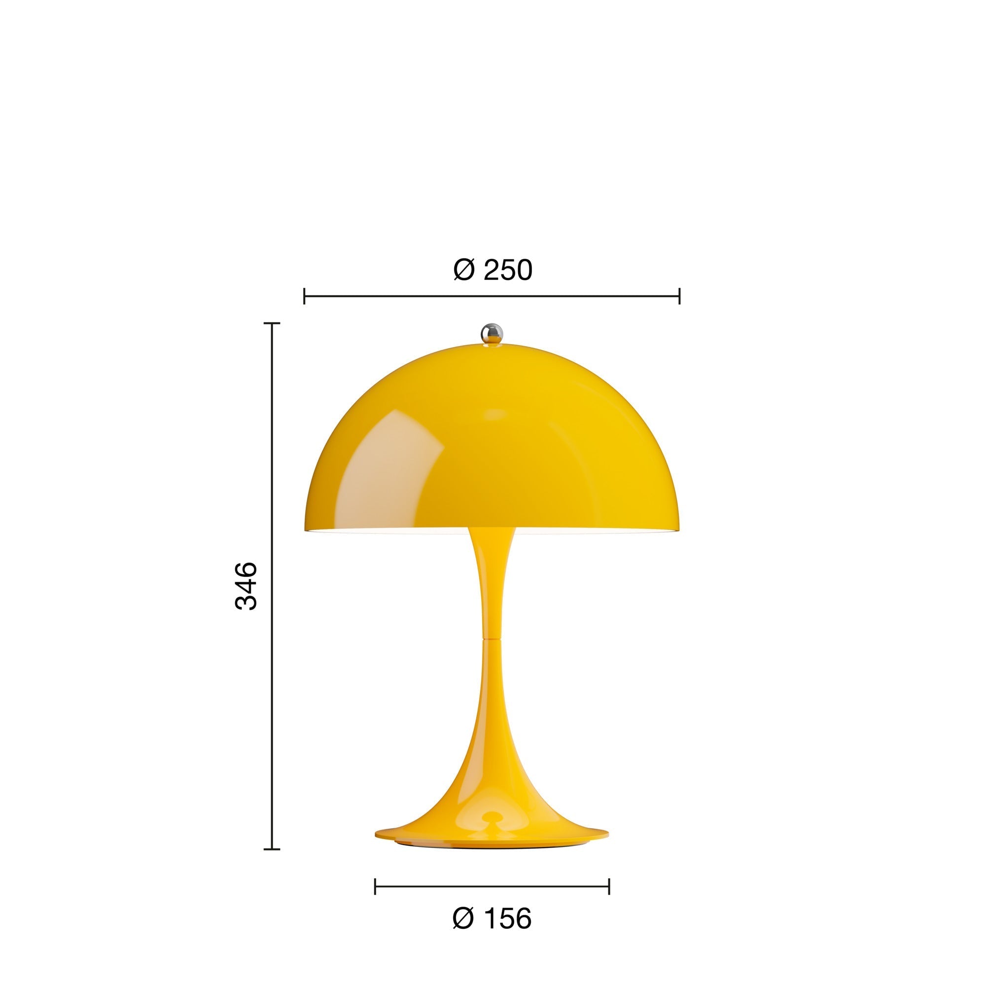 Louis Poulsen Panthella 250 Portable bordlampe - Opaque Yellow