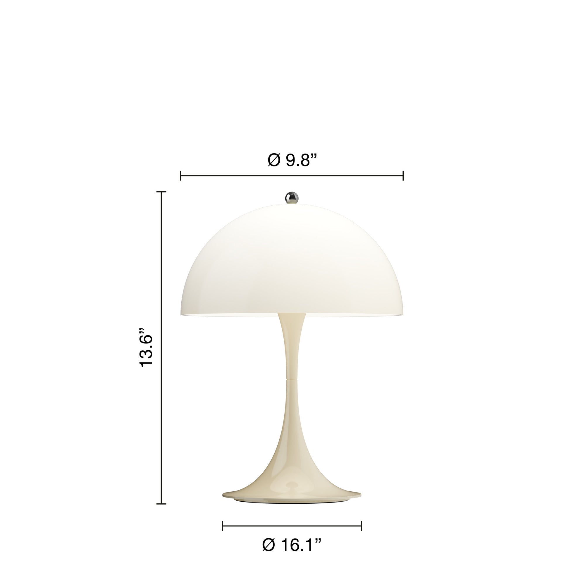 Louis Poulsen Panthella 250 Portable bordlampe - Opal Beige