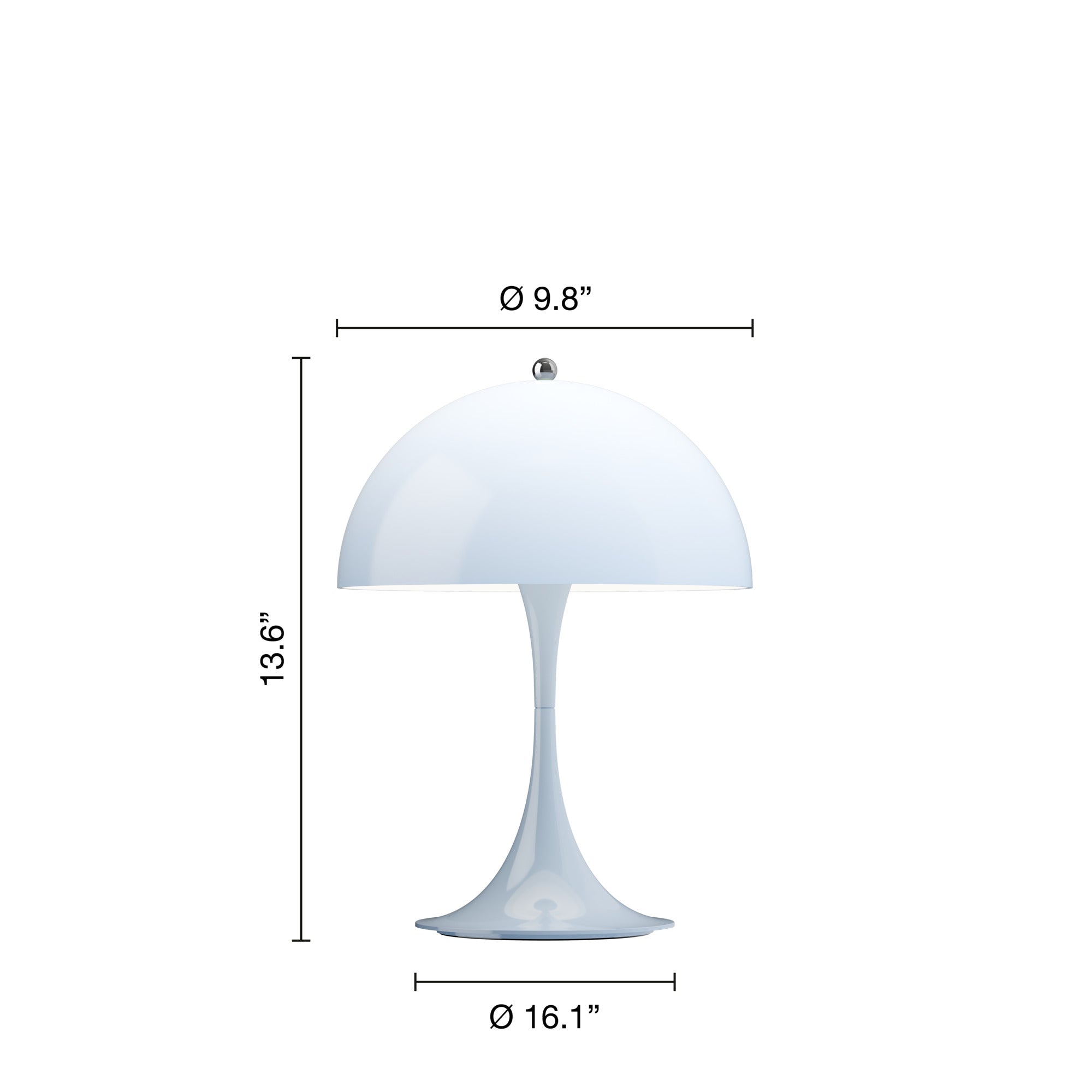 Louis Poulsen Panthella 250 Portable bordlampe - Opal Pale Blue