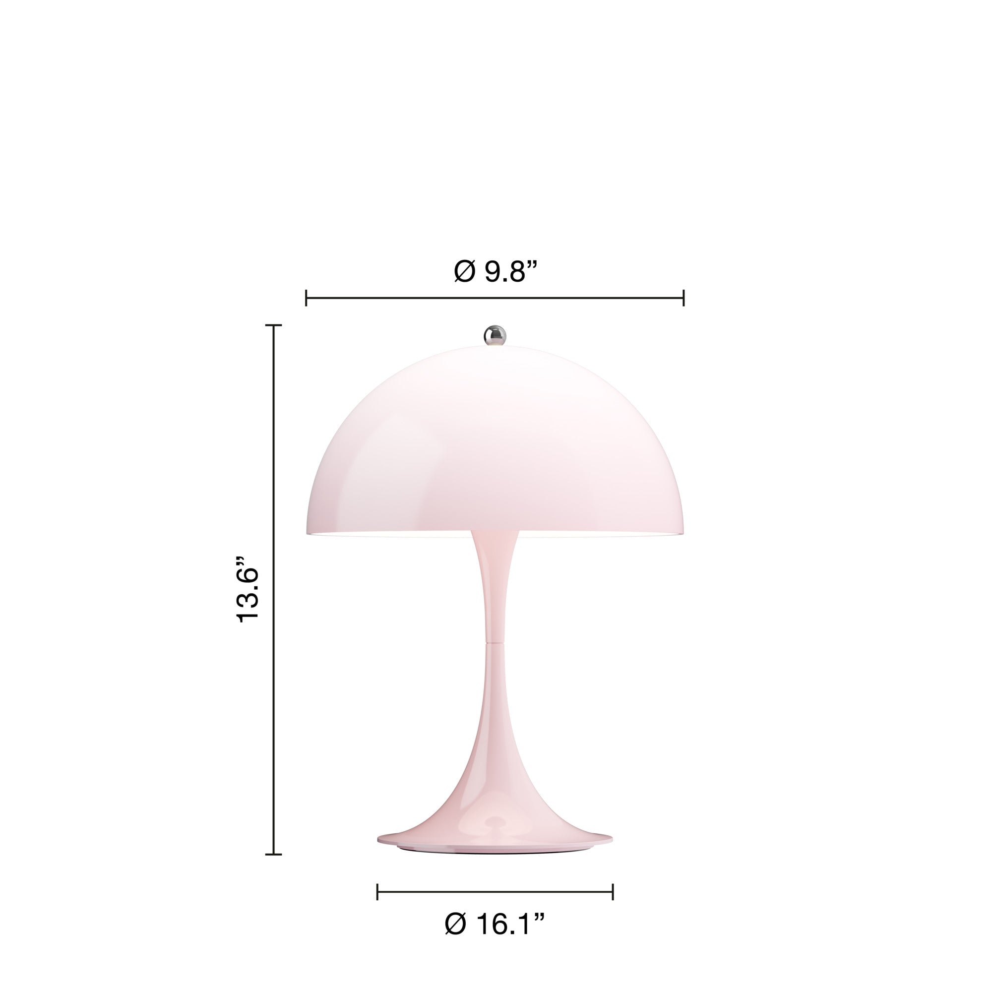 Louis Poulsen Panthella 250 Portable bordlampe - Opal Pale Rose