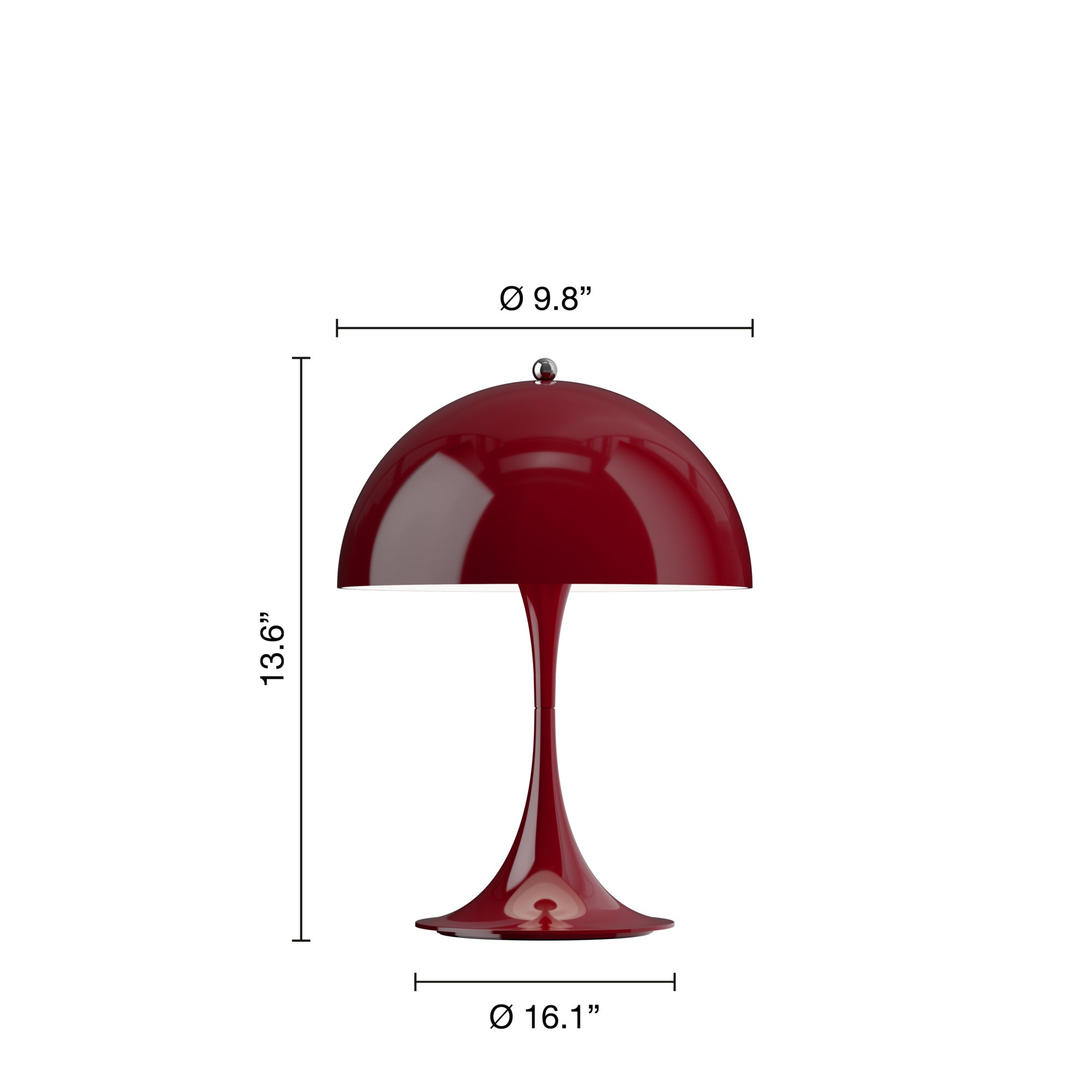 Louis Poulsen Panthella 250 Portable bordlampe - Burgundy
