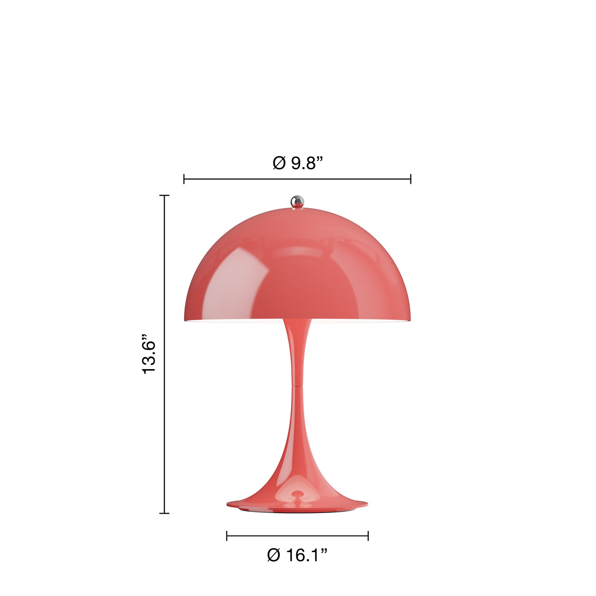 Louis Poulsen Panthella 250 Portable bordlampe - Koral