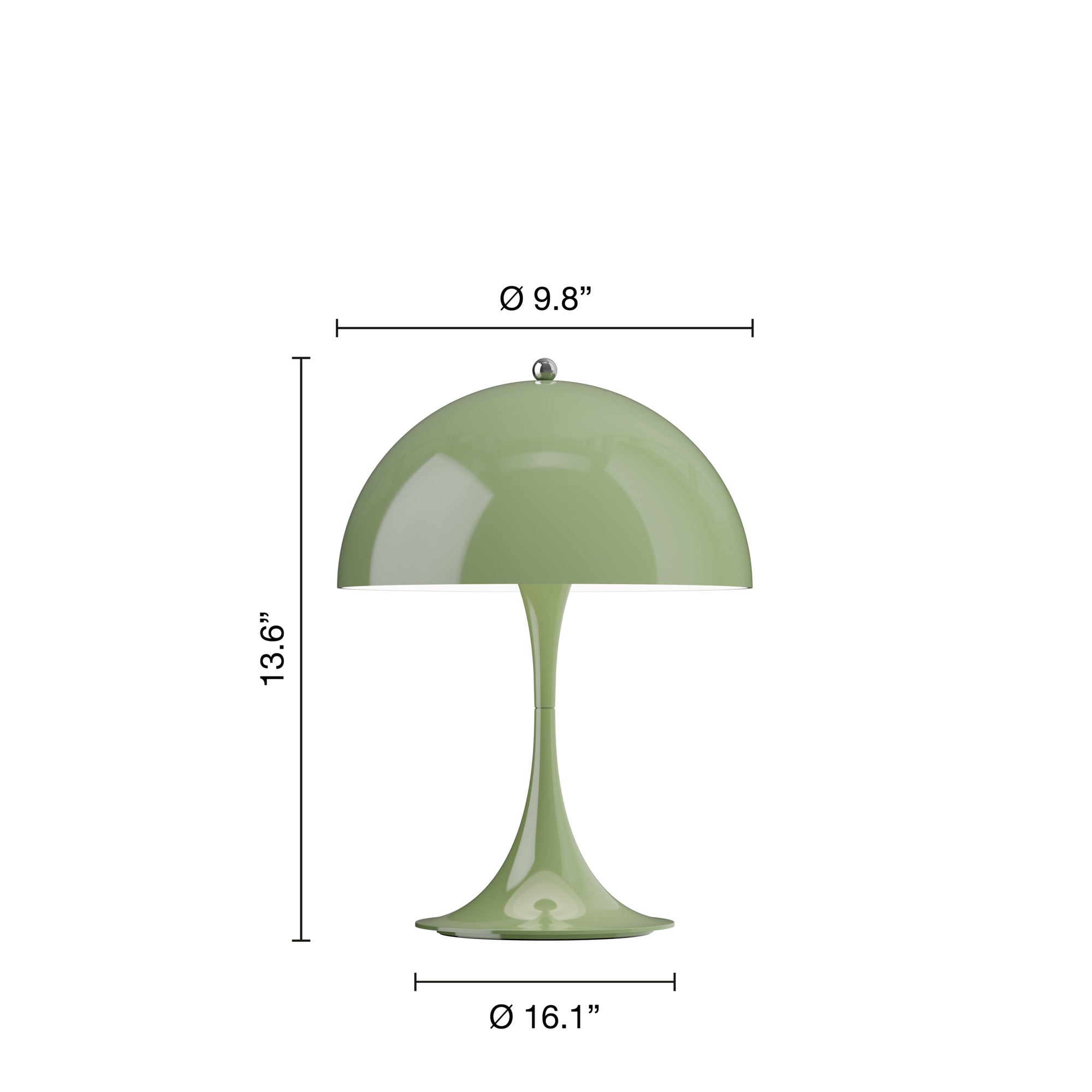 Louis Poulsen Panthella 250 Portable bordlampe - Opaque Moss Green